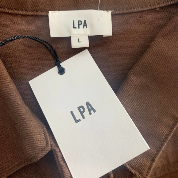 LPA the Label Kyla Denim Jacket Espresso Brown - Picture 11 of 12